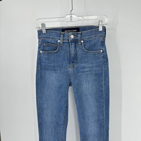 VERONICA BEARD jeans debbie ankle skinny high rise sierra light blue 25 - Picture 3 of 10